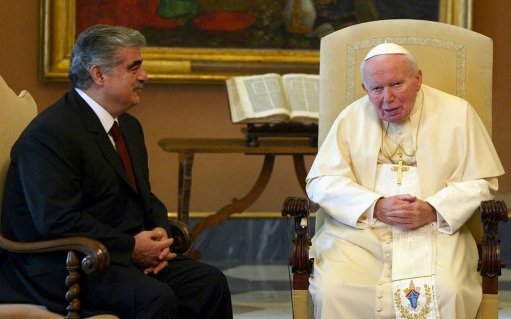 البابا “القدّيس” للرئيس الشهيد: أَأْتمنك على مسيحيّي لبنان