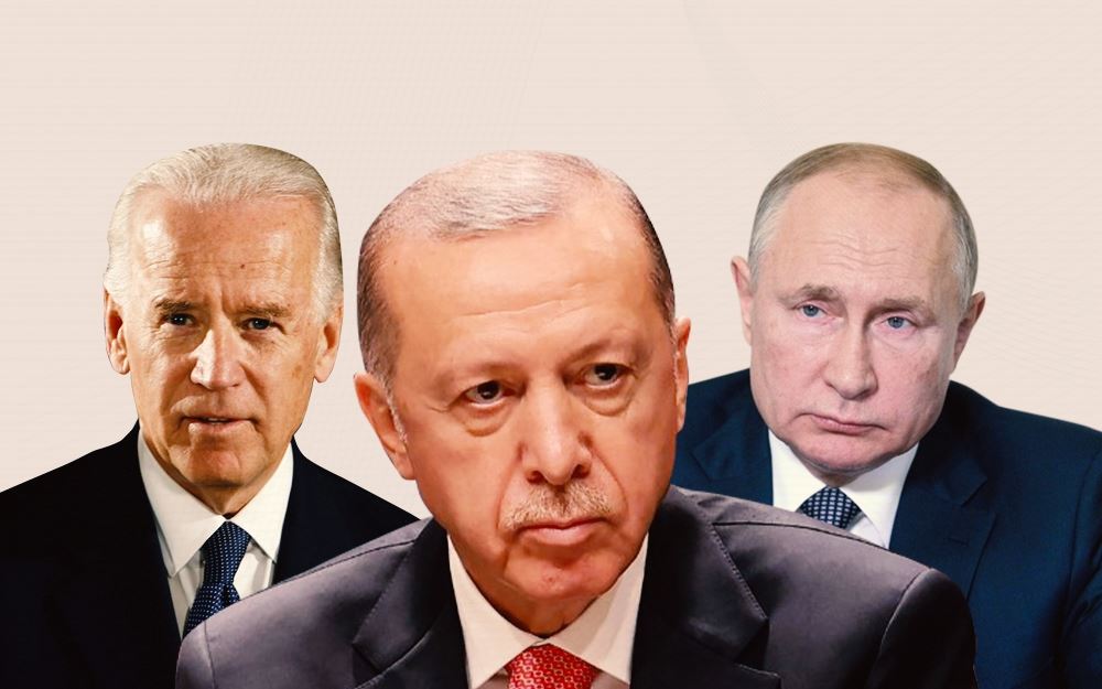 لعبة إردوغان بين بوتين وبايدن